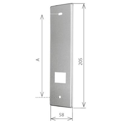 Placca inox da m6 interasse