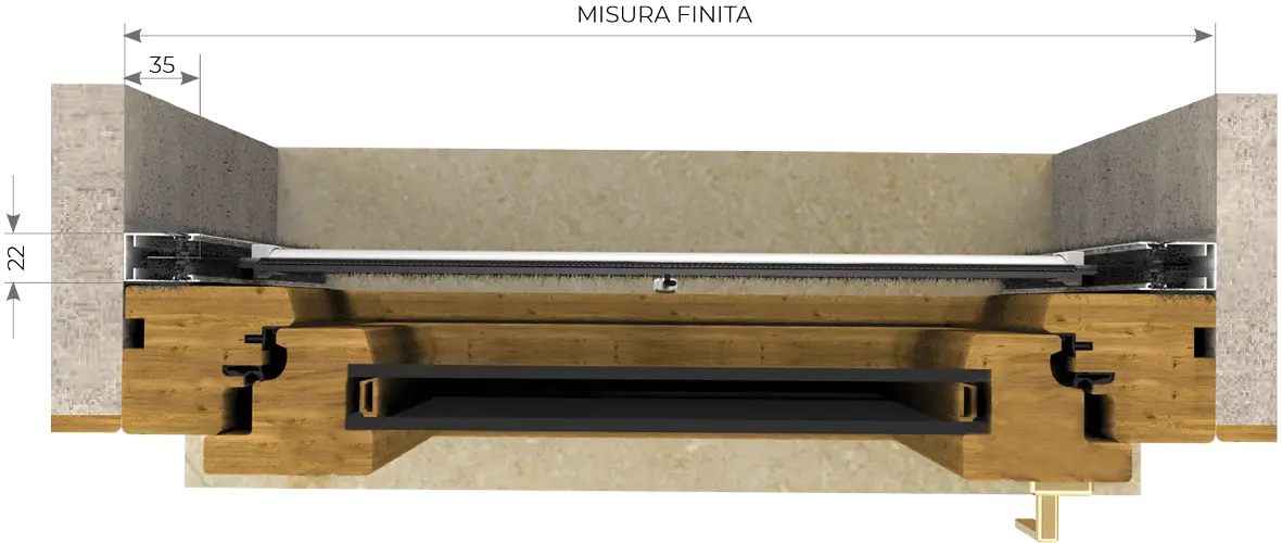 sezione della zanzariera front 40