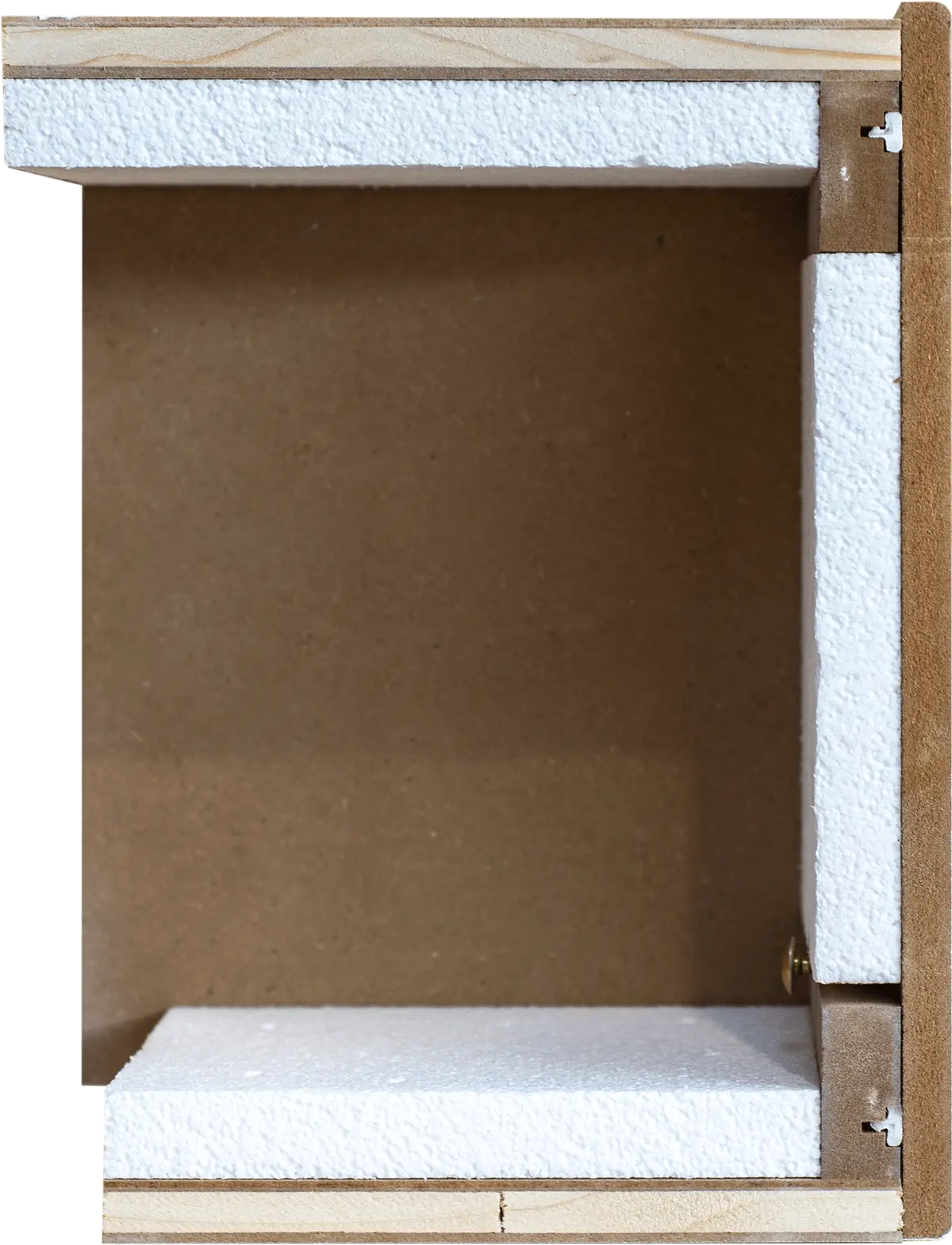 sezione del cassonetto in legno listellare di abete rivestito in mdf cassonetto silver